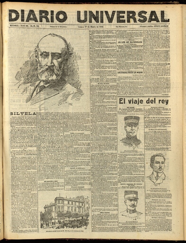 Miniatura de Diario Universal del 29 de mayo de 1905, edición de noche