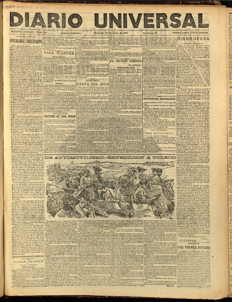 Miniatura de Diario Universal del 28 de junio de 1905, edición de noche
