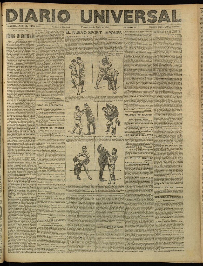 Miniatura de Diario Universal del 30 de junio de 1905, edición de tarde