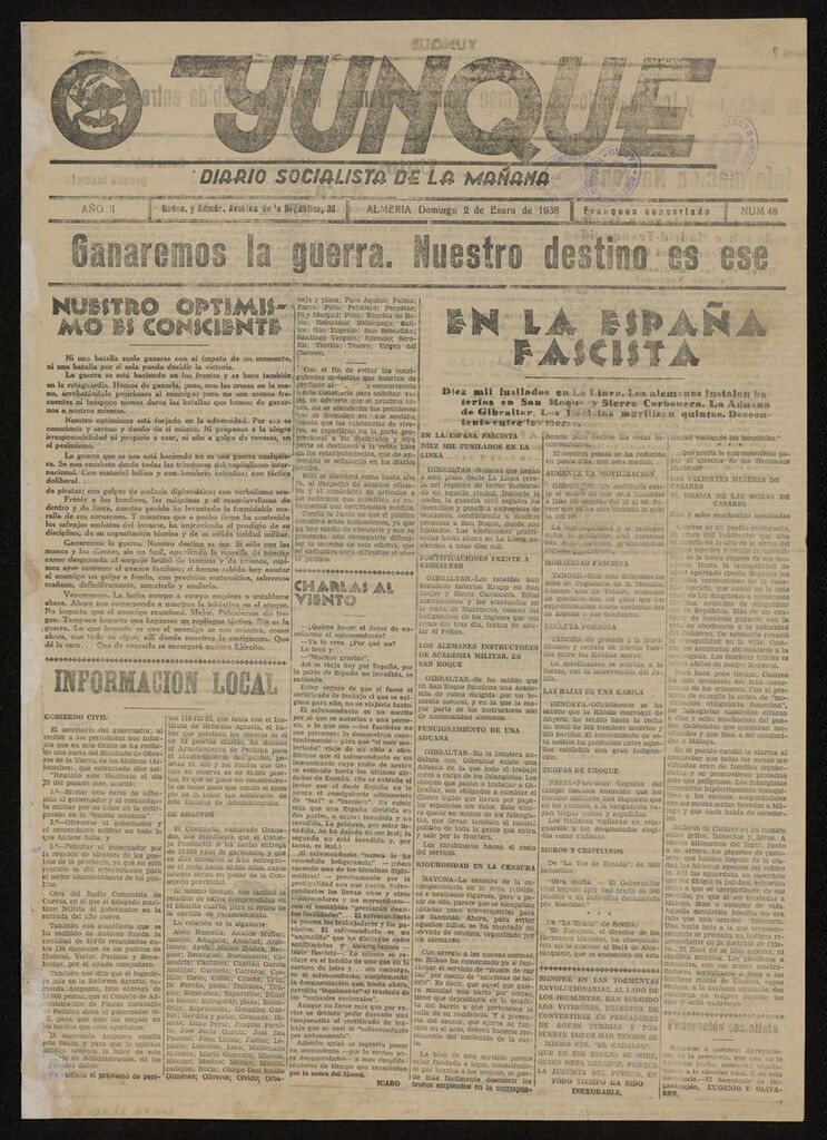 Miniatura de Yunque: diario socialista de la mañana
