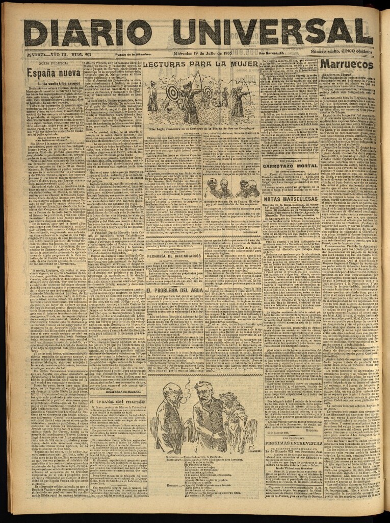 Miniatura de Diario Universal del 19 de julio de 1905, edición de noche