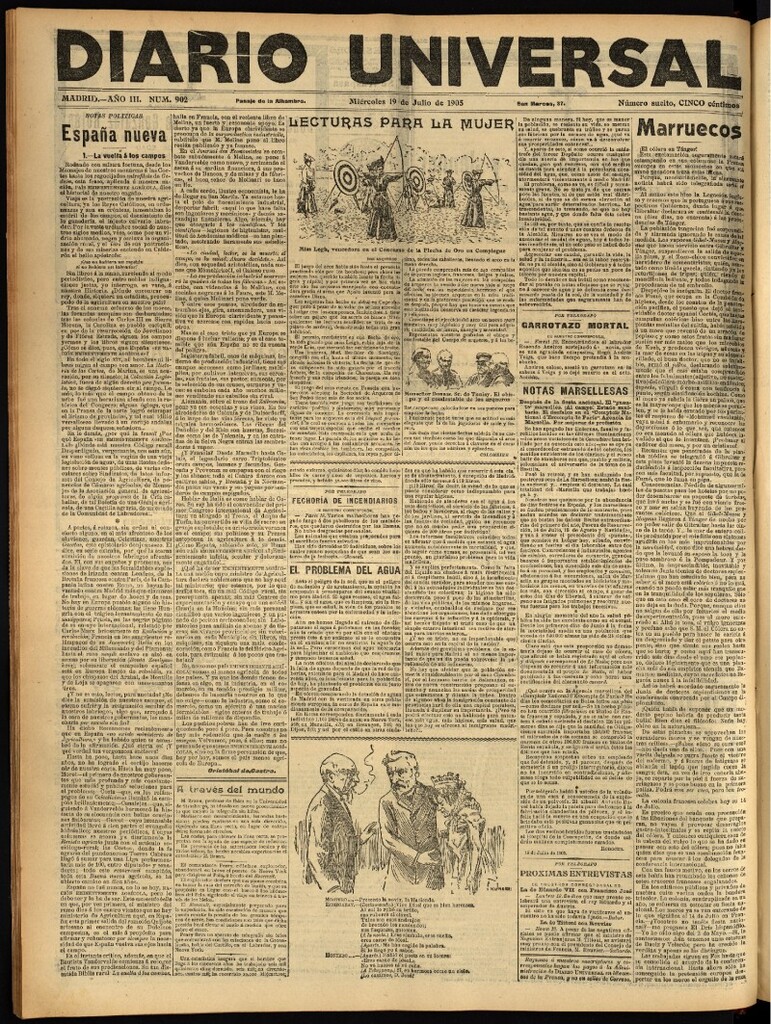 Miniatura de Diario Universal del 19 de julio de 1905, edición de tarde