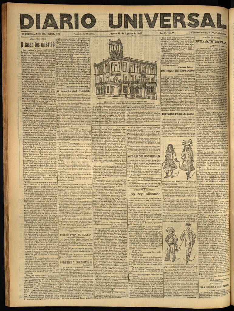 Miniatura de Diario Universal del 10 de agosto de 1905, edición de noche