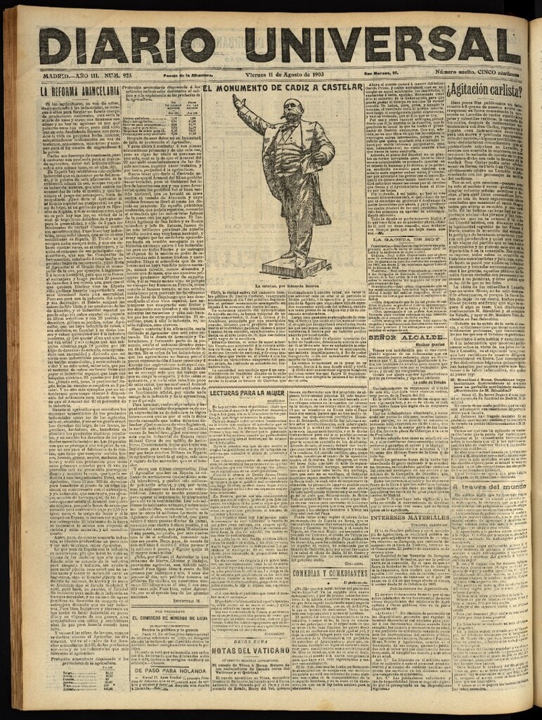 Miniatura de Diario Universal del 11 de agosto de 1905, edición de noche