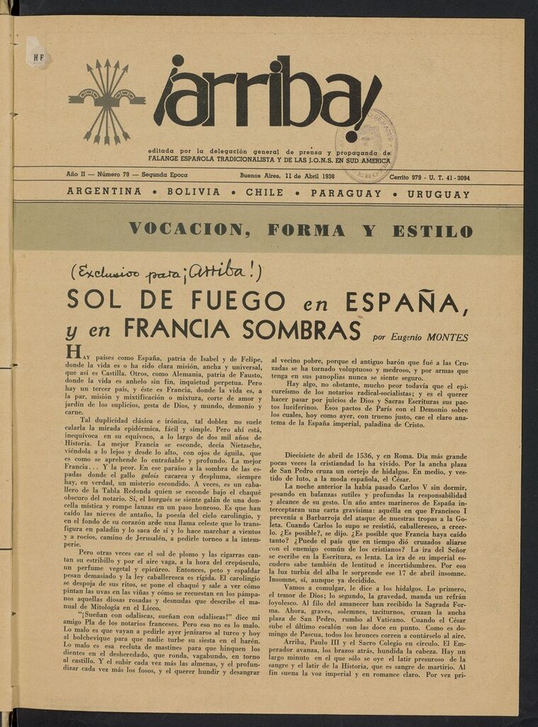 Miniatura de ¡Arriba! (Buenos Aires. 1937)