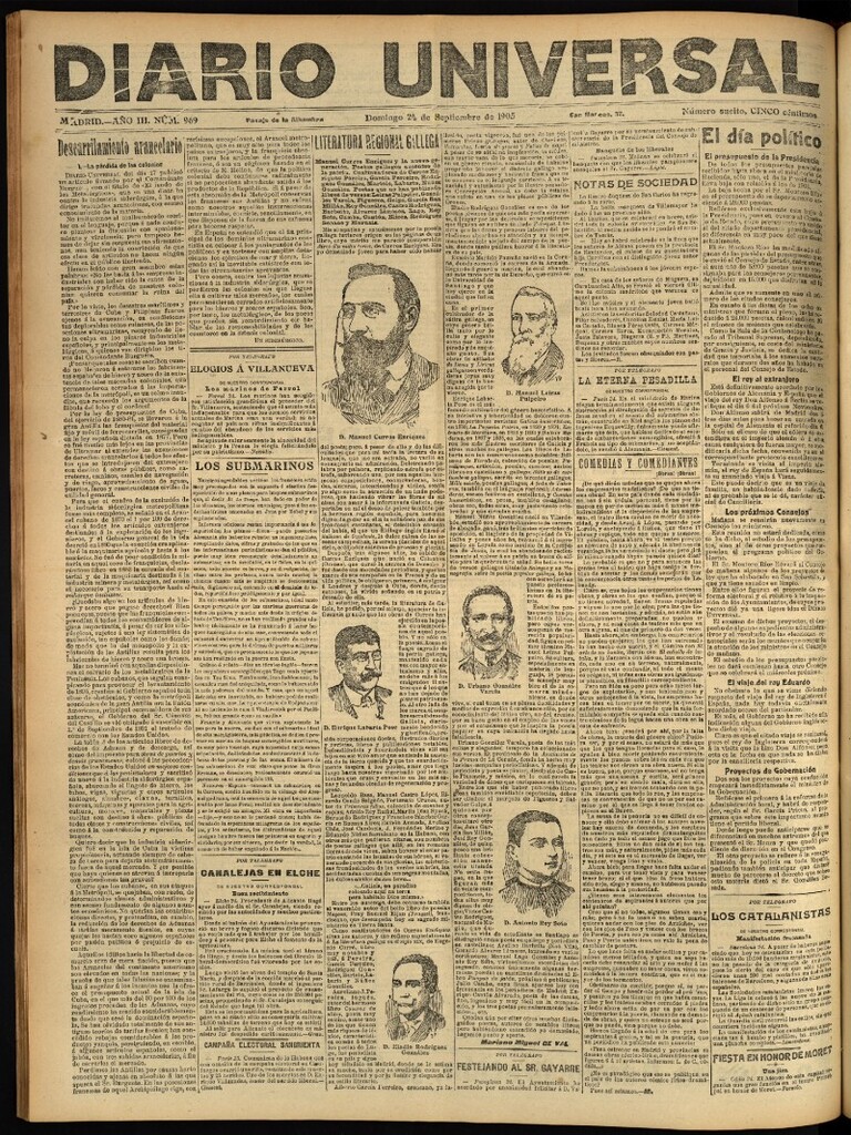 Miniatura de Diario Universal del 24 de septiembre de 1905, edición de noche