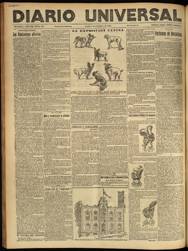 Miniatura de Diario Universal del 2 de octubre de 1905, edición de noche