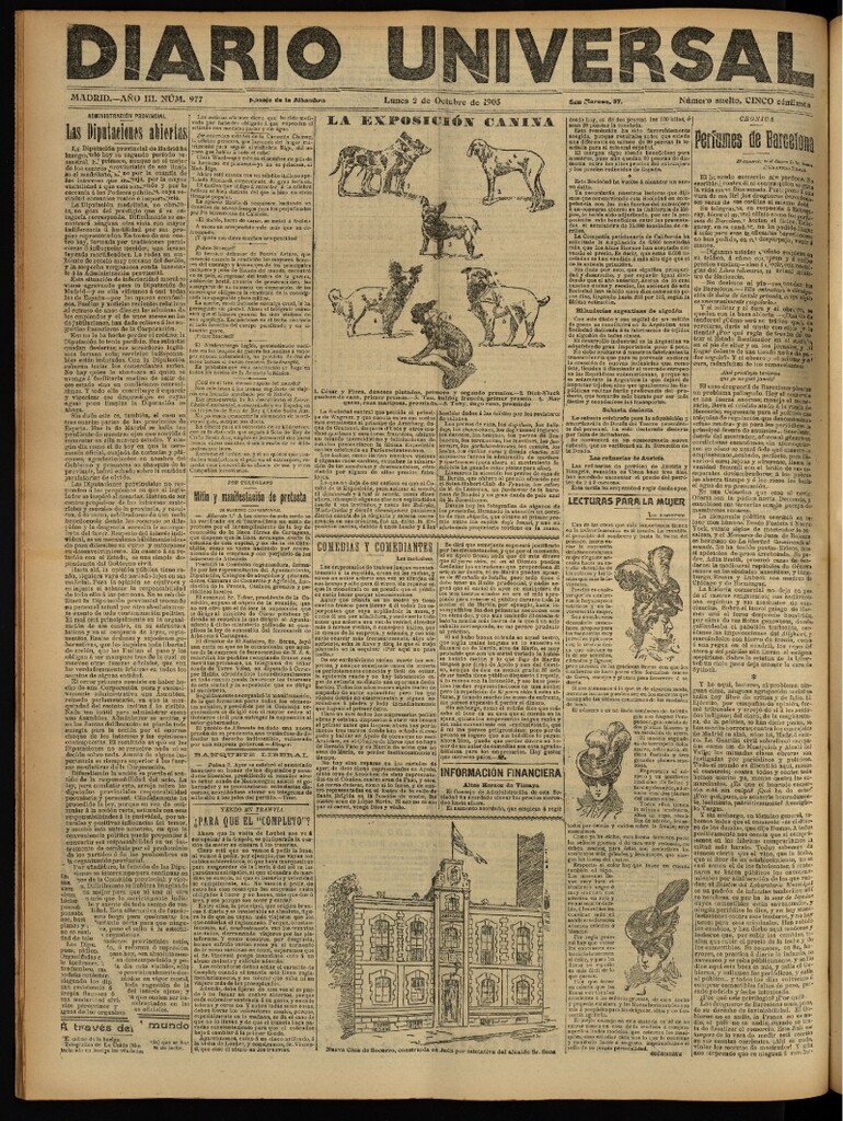 Miniatura de Diario Universal del 2 de octubre de 1905, edición de tarde