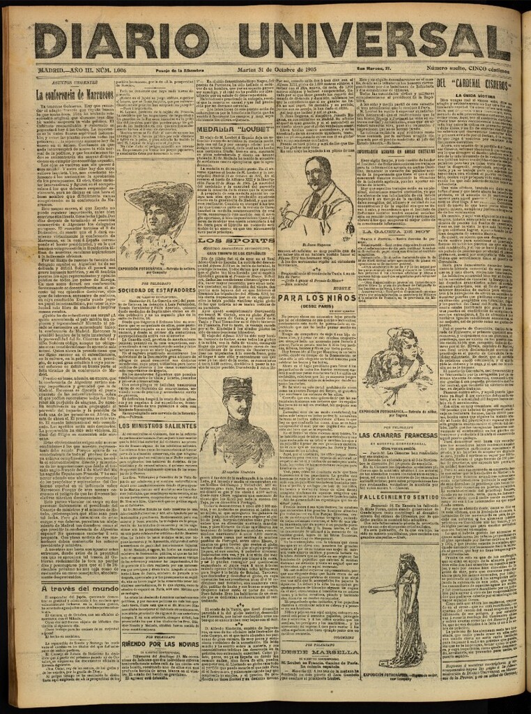 Miniatura de Diario Universal del 31 de octubre de 1905, edición de tarde