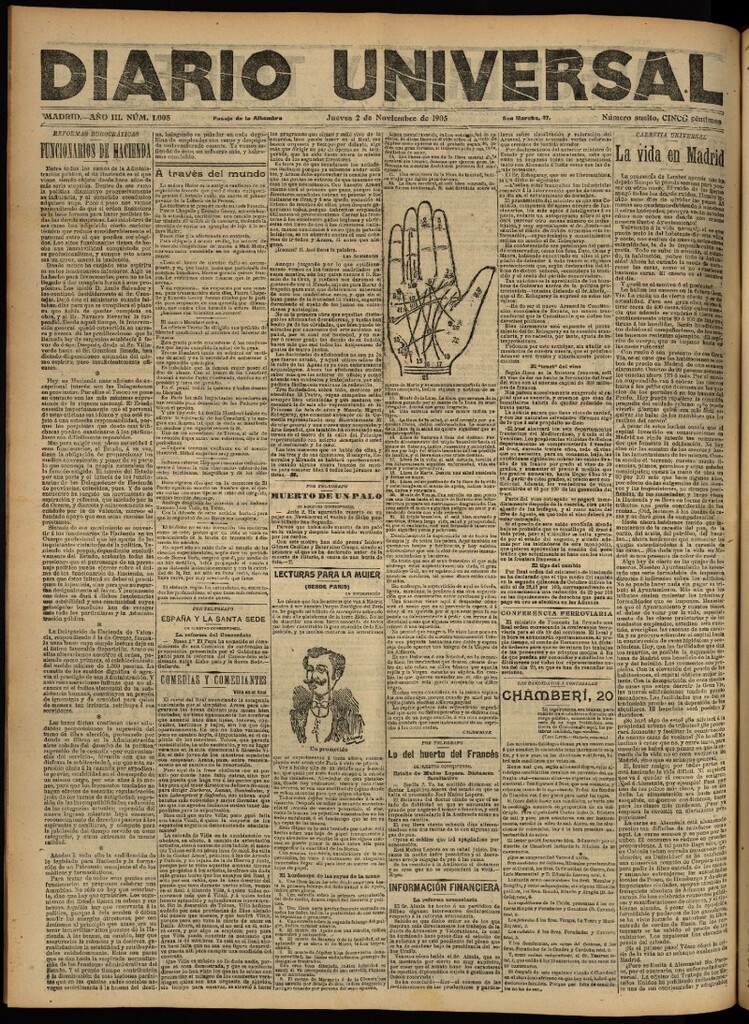 Miniatura de Diario Universal del 1 de noviembre de 1905, edición de noche