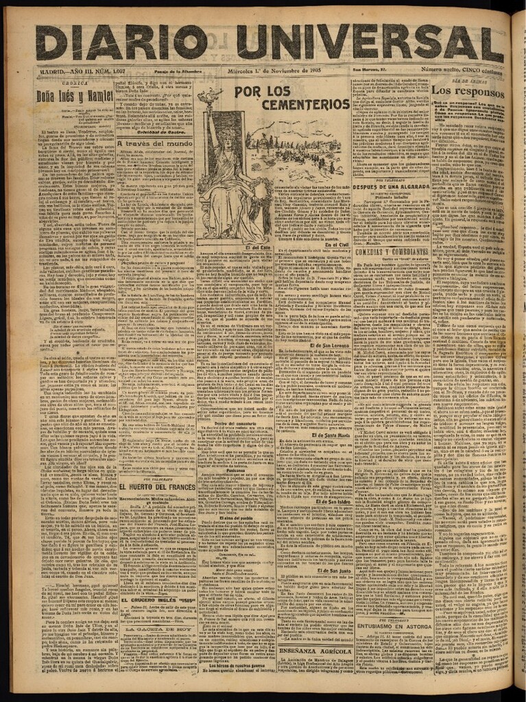 Miniatura de Diario Universal del 2 de noviembre de 1905, edición de noche