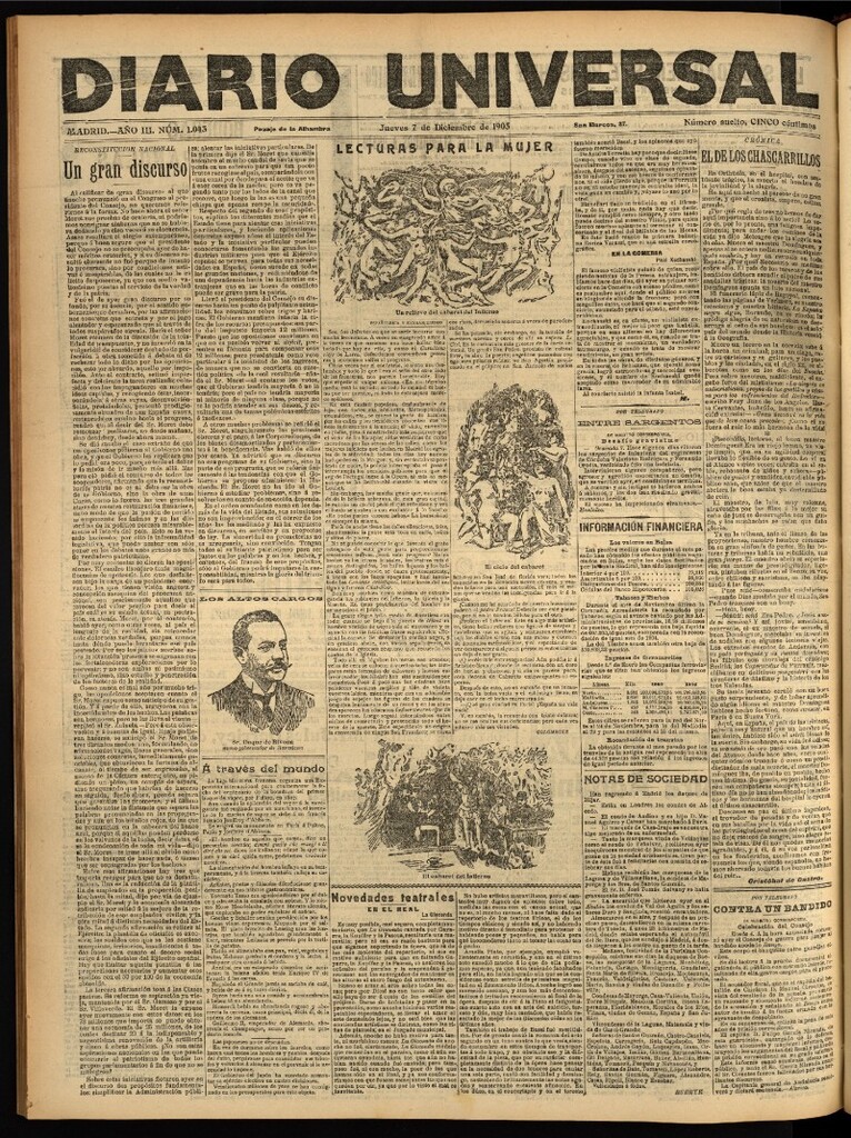 Miniatura de Diario Universal del 7 de diciembre de 1905, edición de noche
