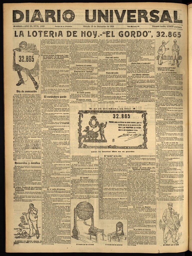 Miniatura de Diario Universal del 23 de diciembre de 1905, edición de noche