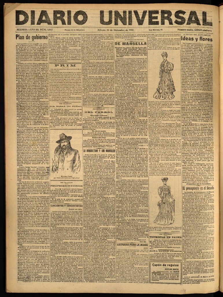Miniatura de Diario Universal del 30 de diciembre de 1905, edición de noche