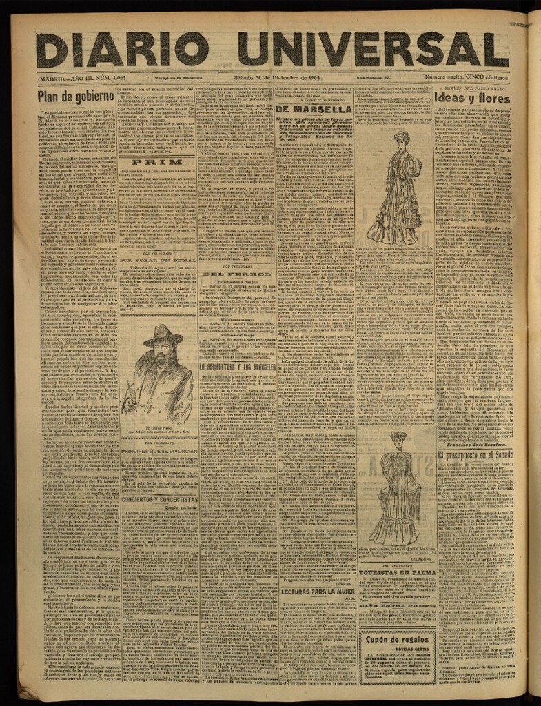 Miniatura de Diario Universal del 30 de diciembre de 1905, edición de tarde