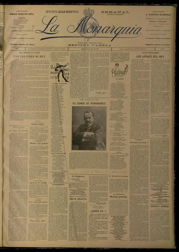 Miniatura de La Monarquía del 29 de abril de 1911, nº 5