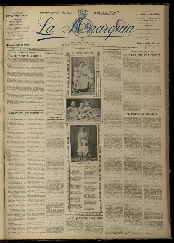 Miniatura de La Monarquía del 8 de julio de 1911, nº 15