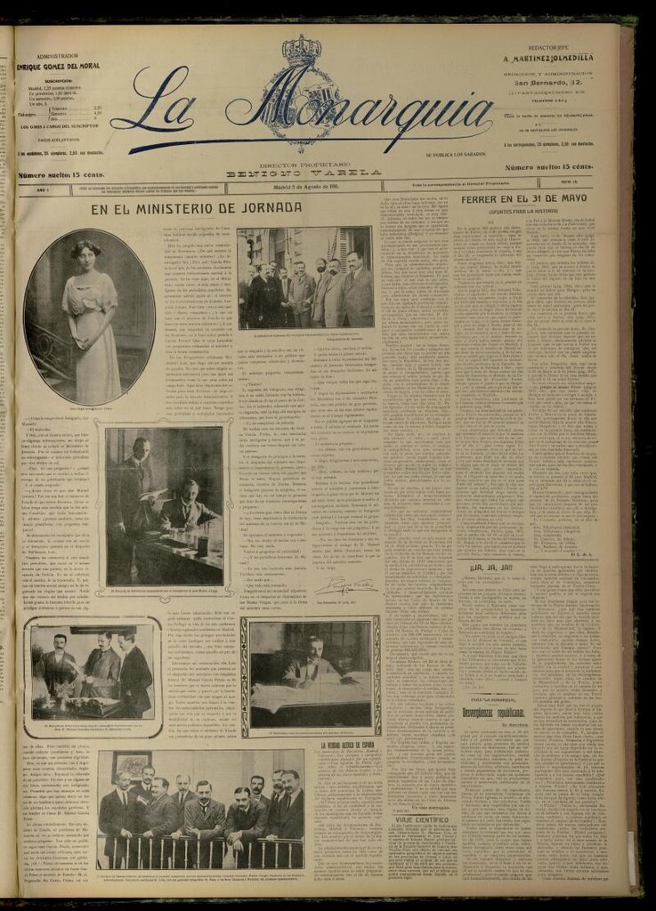 Miniatura de La Monarquía del 5 de agosto de 1911, nº 19