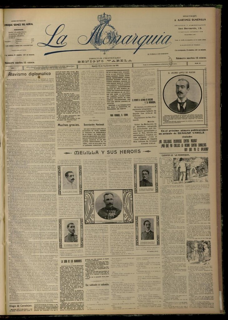 Miniatura de La Monarquía del 30 de septiembre de 1911, nº 27