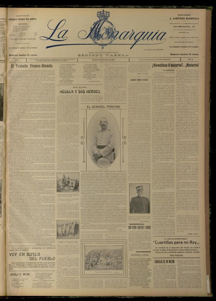 Miniatura de La Monarquía del 28 de octubre de 1911, nº 31