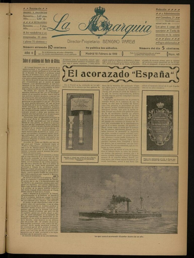 Miniatura de La Monarquía del 10 de febrero de 1912, nº 46