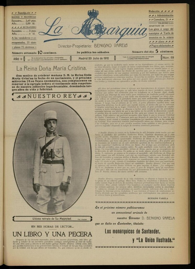 Miniatura de La Monarquía del 20 de julio de 1912, nº 69