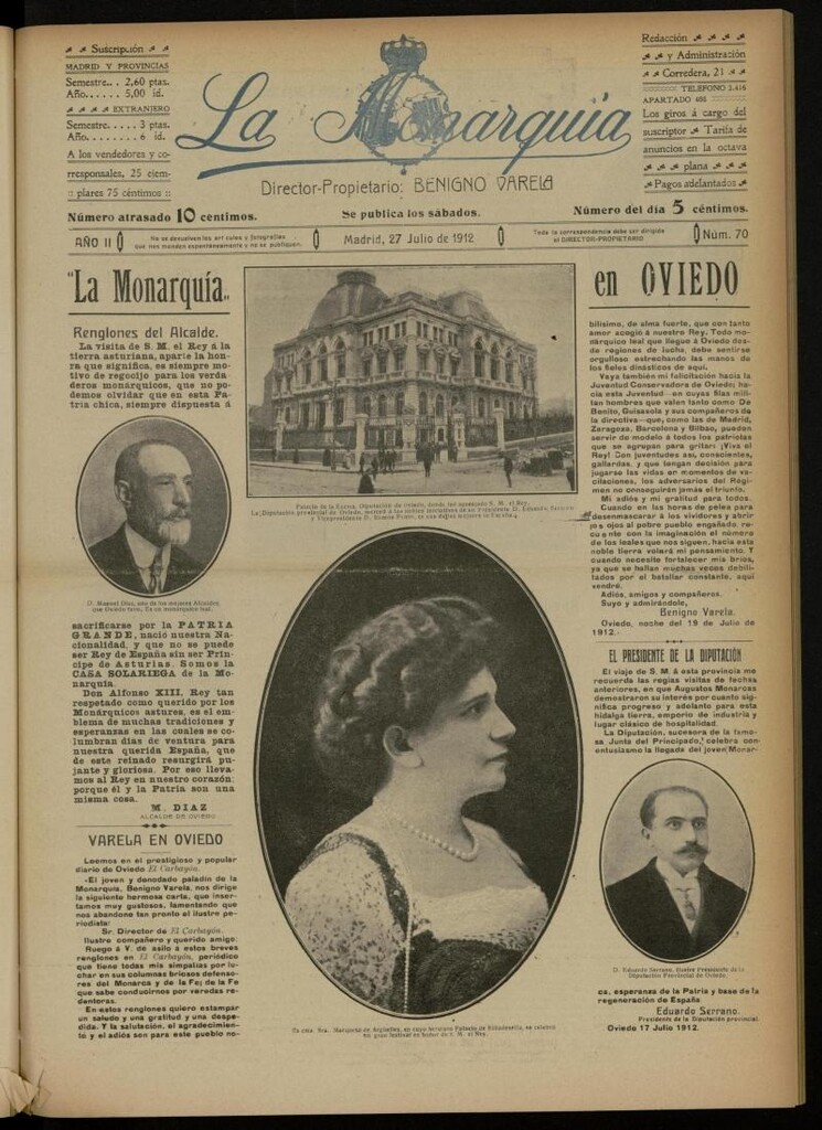 Miniatura de La Monarquía del 27 de julio de 1912, nº 70