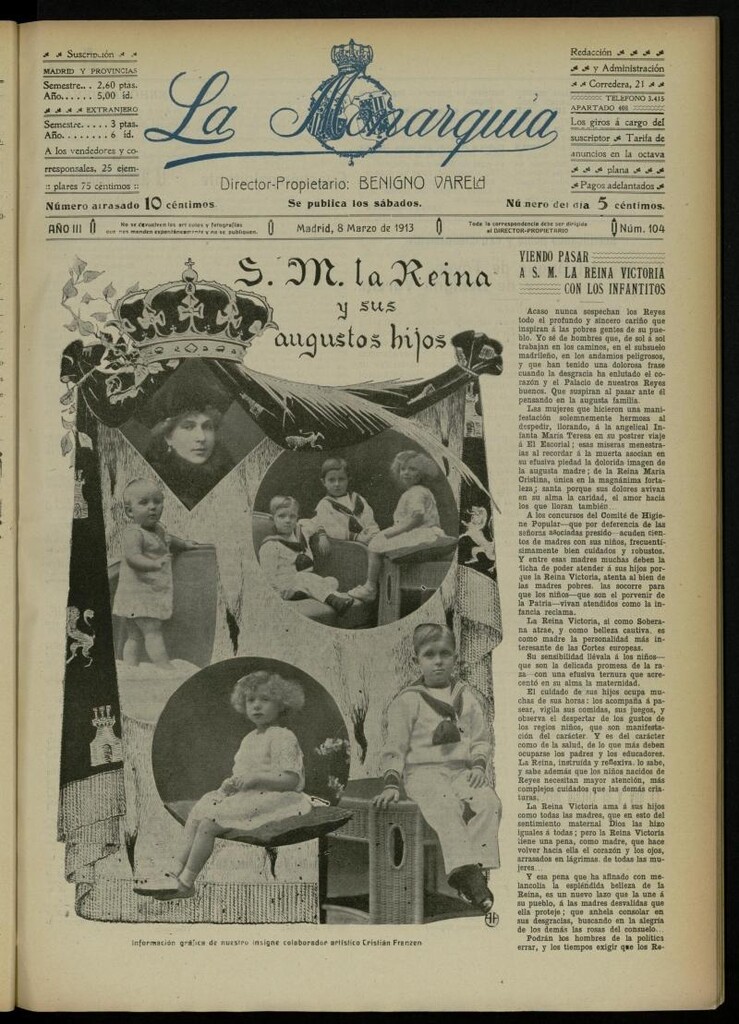 Miniatura de La Monarquía del 8 de marzo de 1913, nº 104