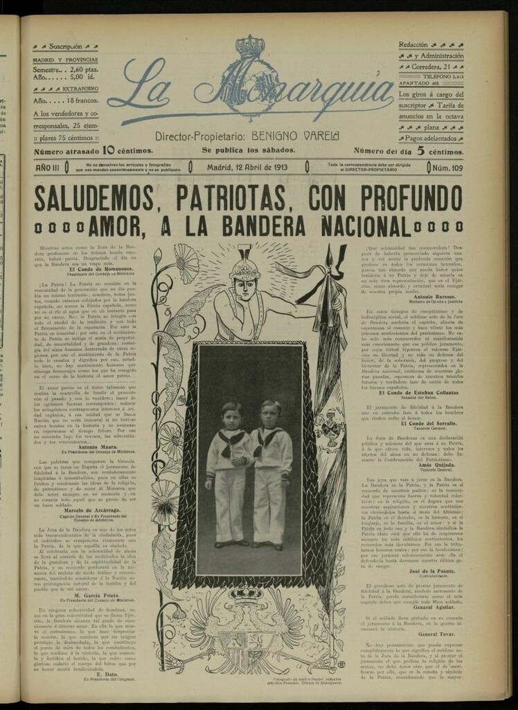 Miniatura de La Monarquía del 12 de abril de 1913, nº 109