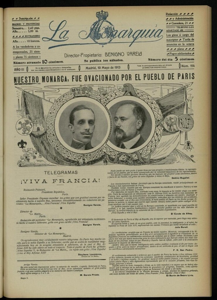 Miniatura de La Monarquía del 10 de mayo de 1913, nº 114