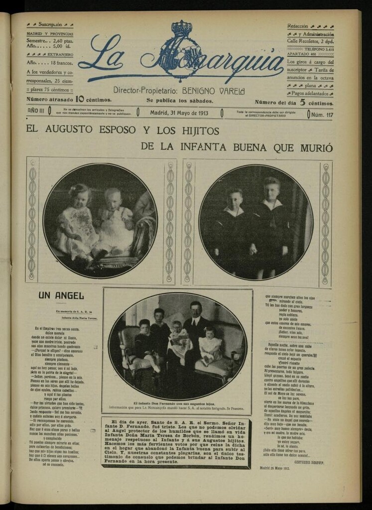 Miniatura de La Monarquía del 31 de mayo de 1913, nº 117