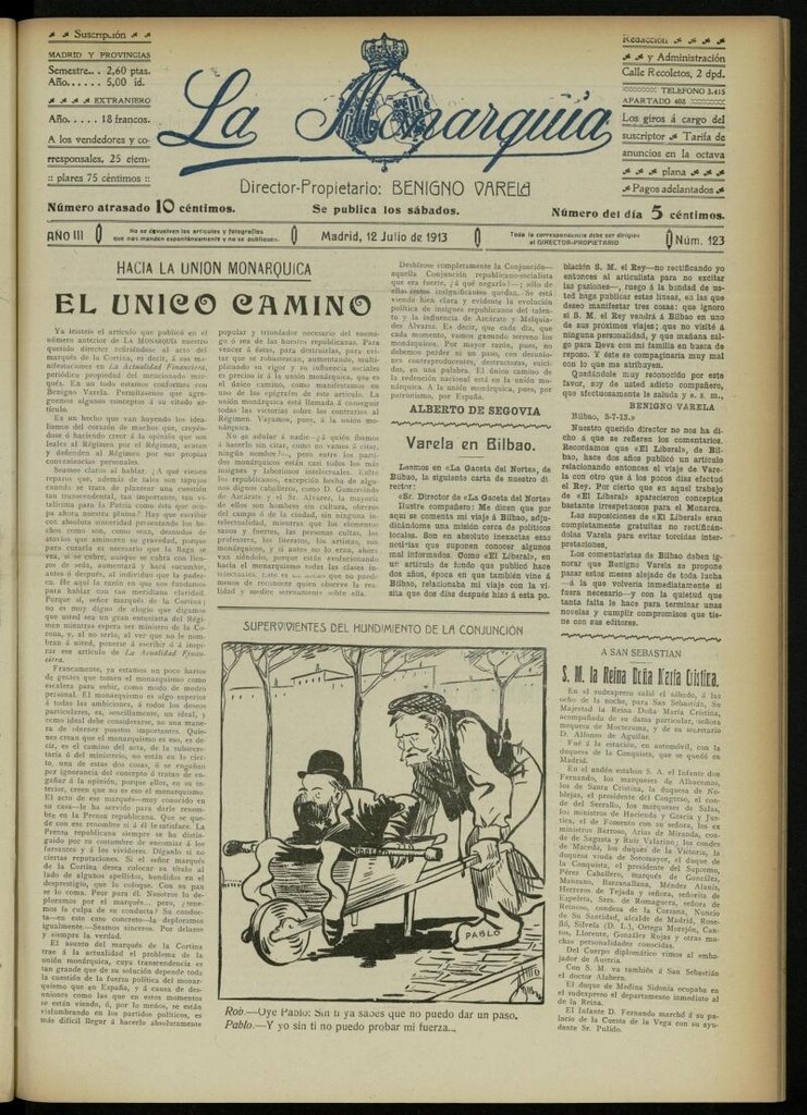 Miniatura de La Monarquía del 12 de julio de 1913, nº 123