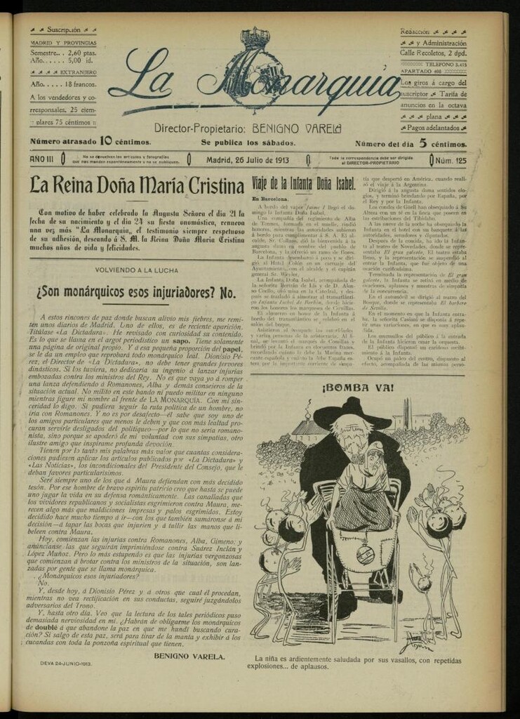 Miniatura de La Monarquía del 26 de julio de 1913, nº 125