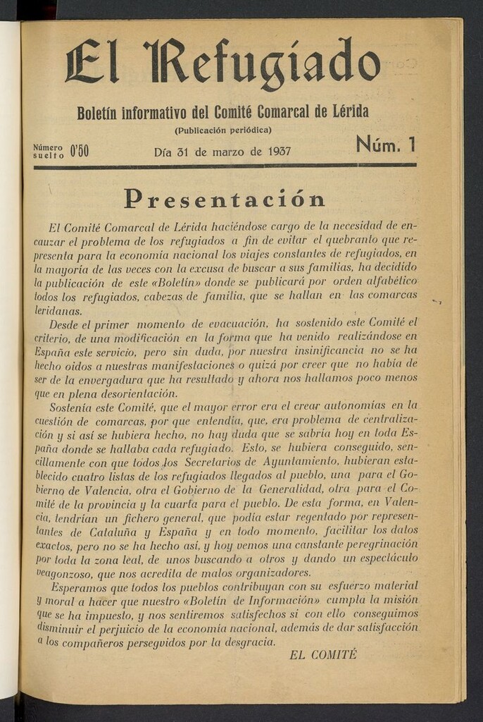 Miniatura de El Refugiado (Lérida. 1937)