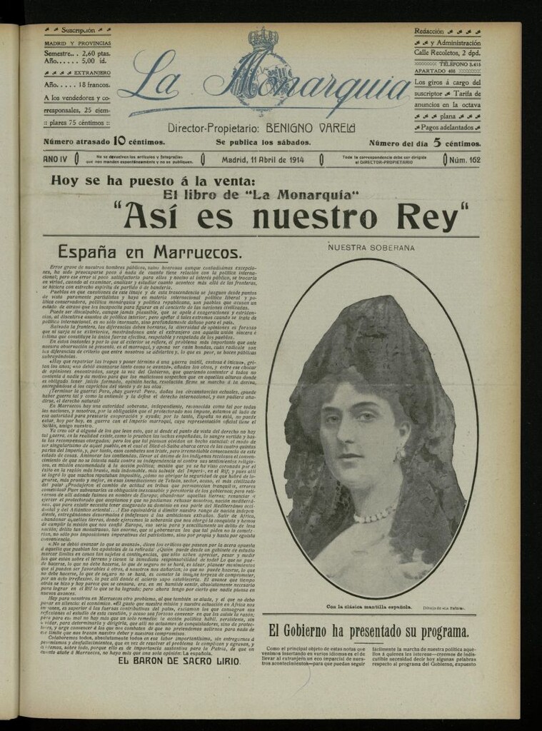 Miniatura de La Monarquía del 11 de abril de 1914, nº 162