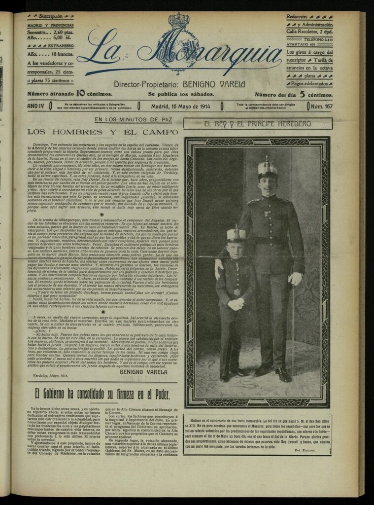 Miniatura de La Monarquía del 16 de mayo de 1914, nº 167