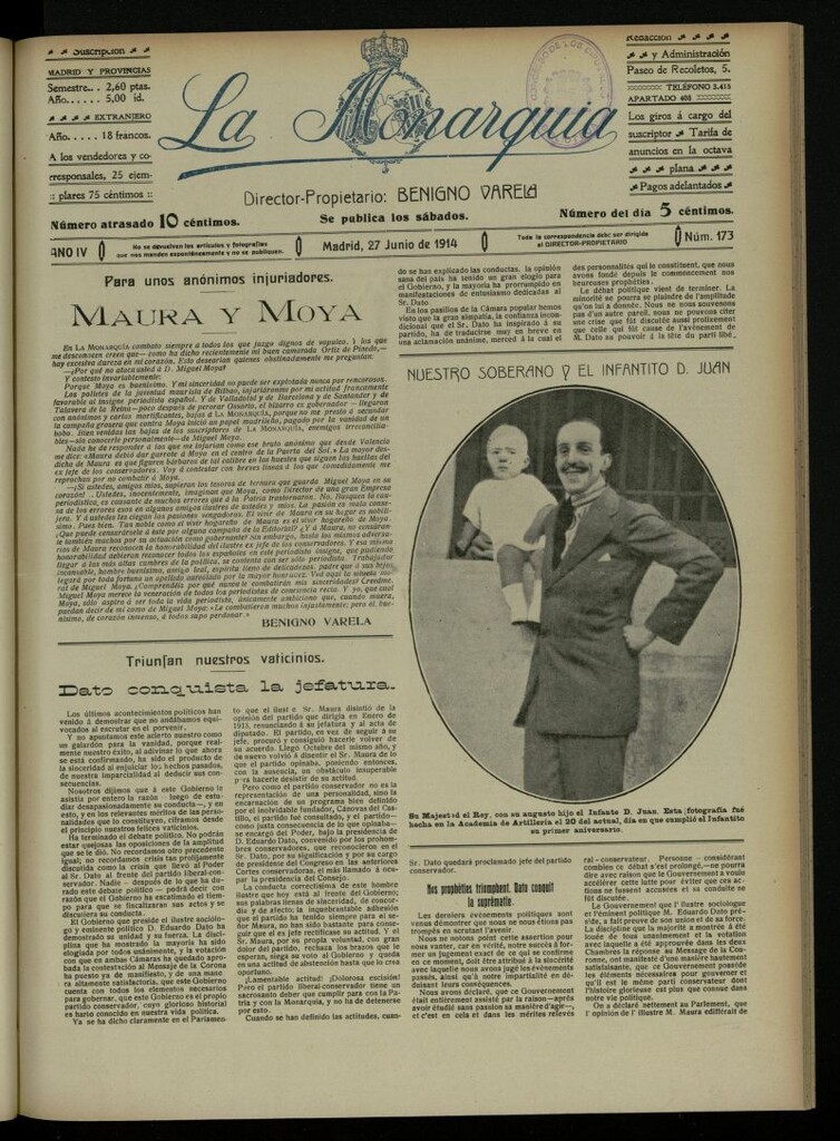 Miniatura de La Monarquía del 27 de junio de 1914, nº 173