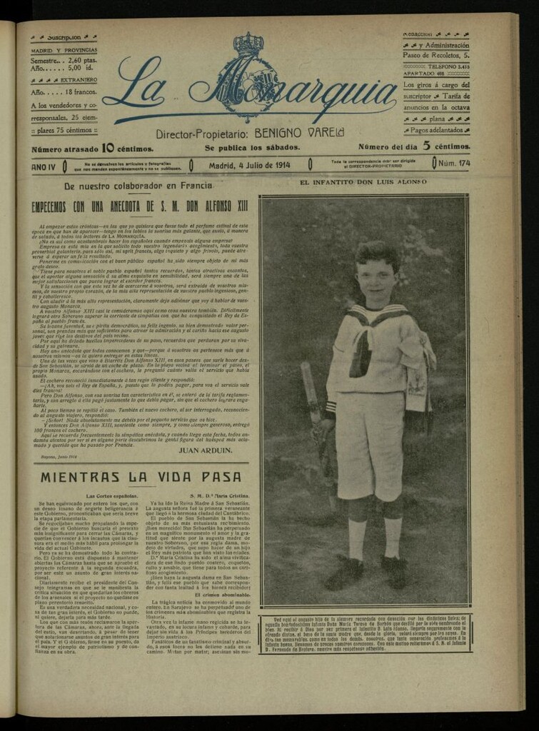 Miniatura de La Monarquía del 4 de julio de 1914, nº 174