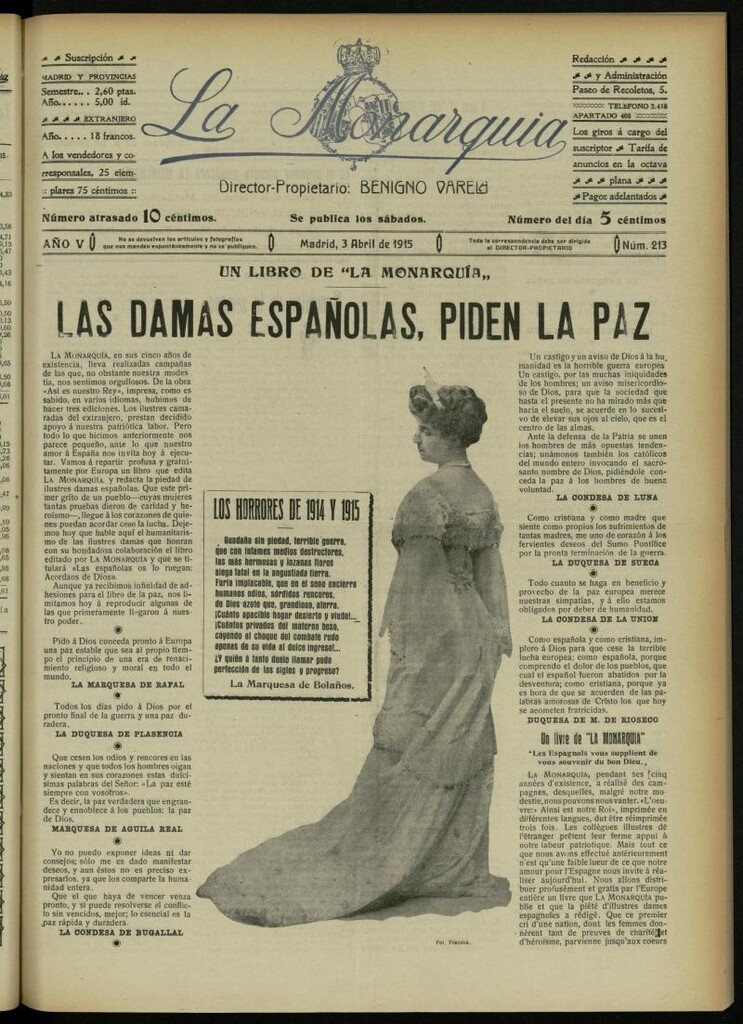 Miniatura de La Monarquía del 3 de abril de 1915, nº 213