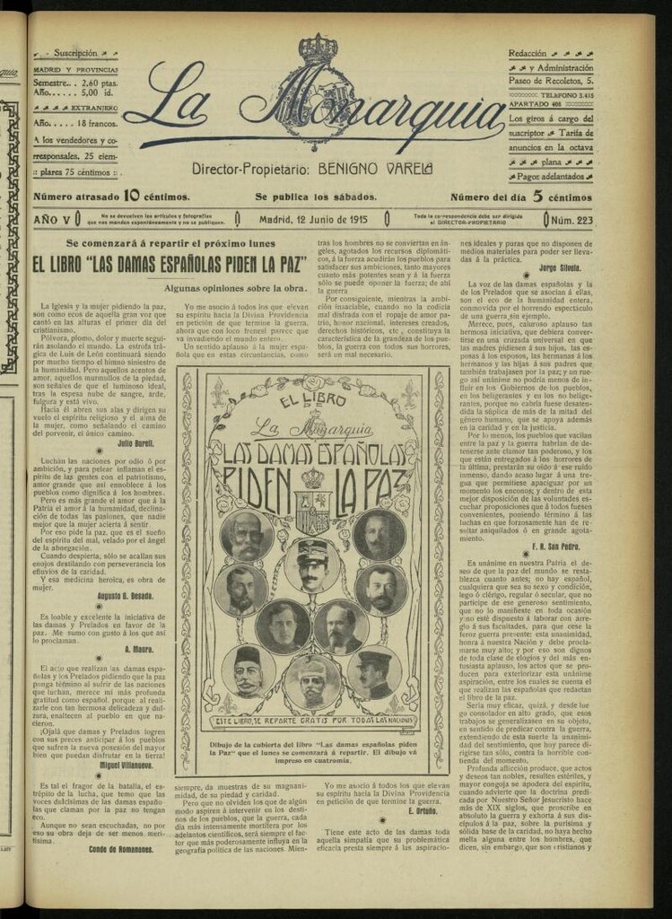 Miniatura de La Monarquía del 12 de junio de 1915, nº 223