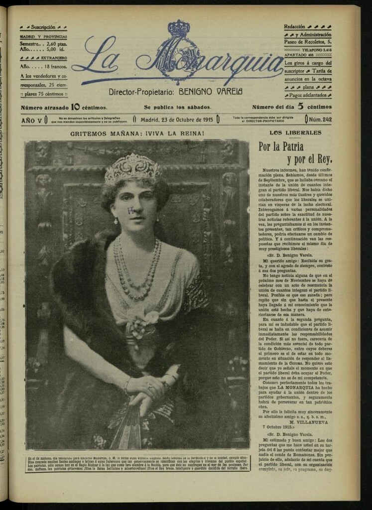 Miniatura de La Monarquía del 23 de octubre de 1915, nº 242