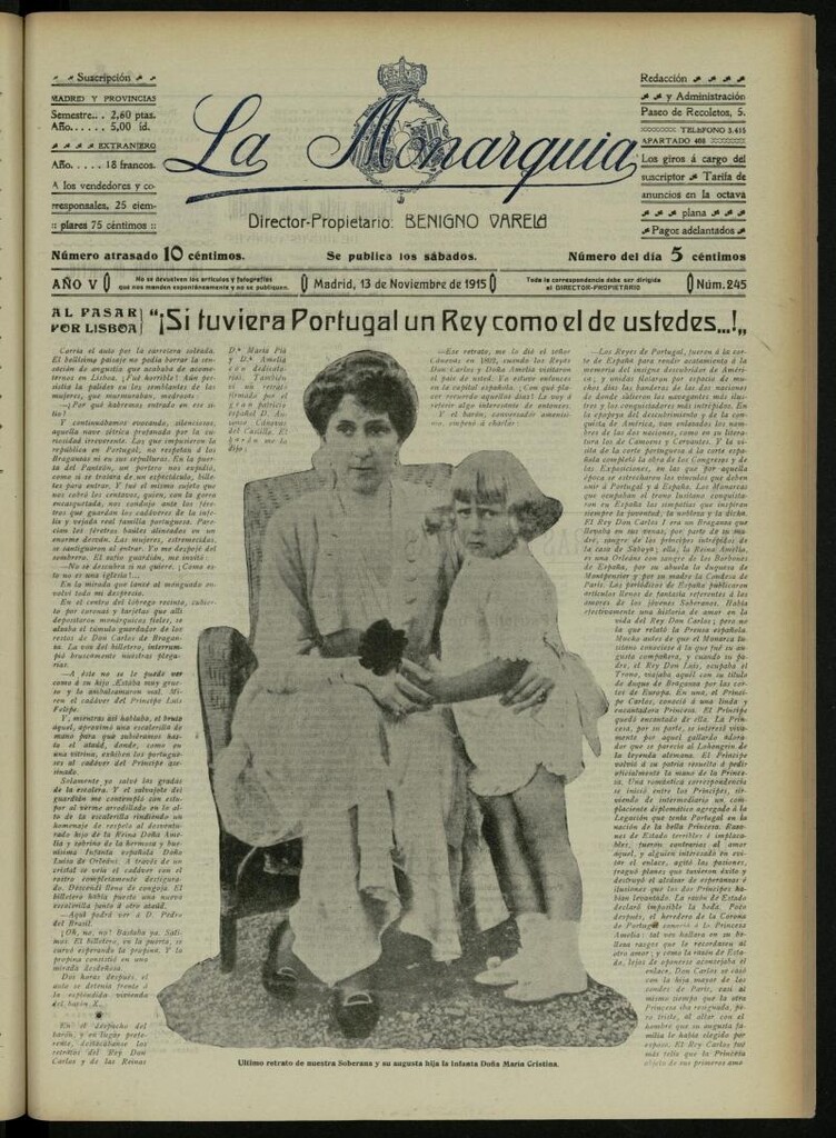 Miniatura de La Monarquía del 13 de noviembre de 1915, nº 245