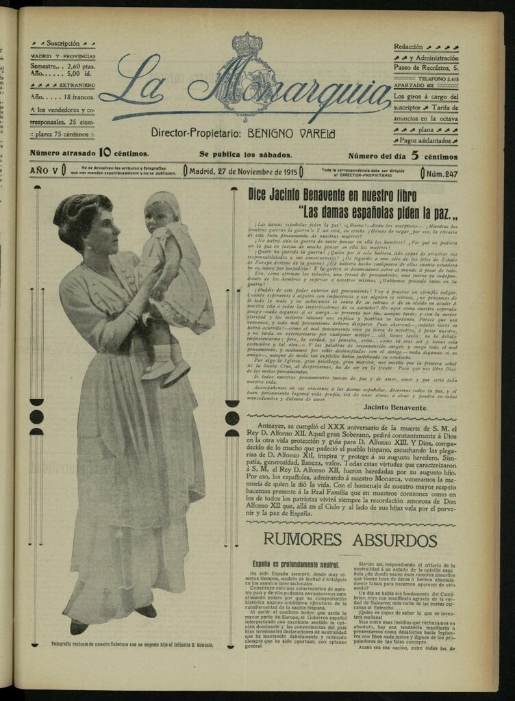 Miniatura de La Monarquía del 27 de noviembre de 1915, nº 247