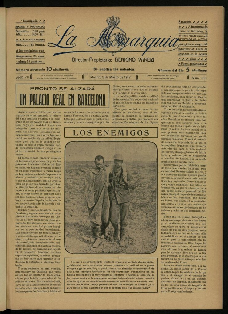 Miniatura de La Monarquía del 3 de marzo de 1917, nº 313