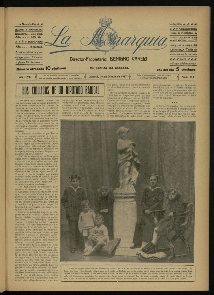 Miniatura de La Monarquía del 10 de marzo de 1917, nº 314