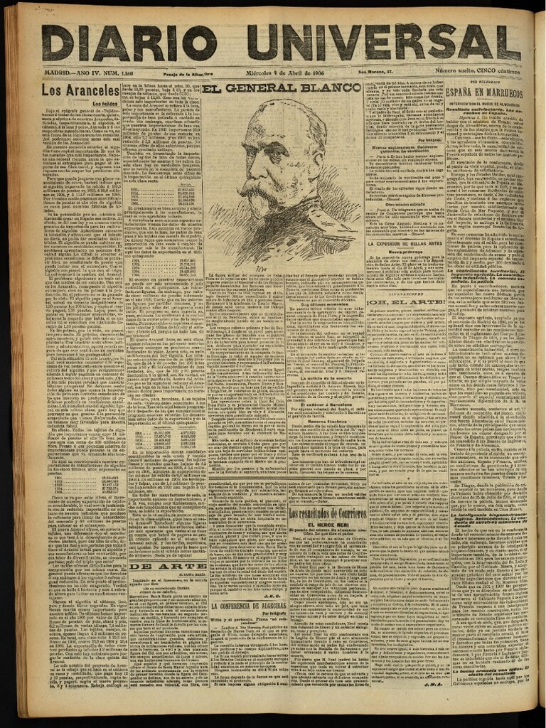 Miniatura de Diario Universal del 4 de abril de 1906, edición de noche