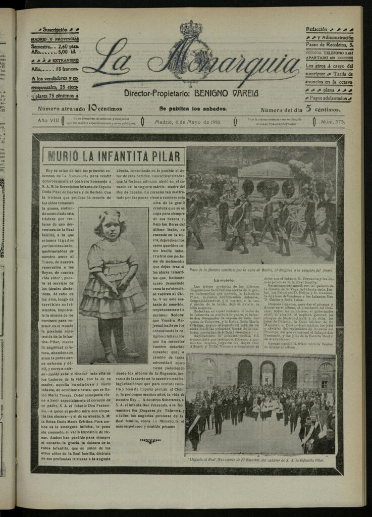 Miniatura de La Monarquía del 11 de mayo de 1918, nº 375