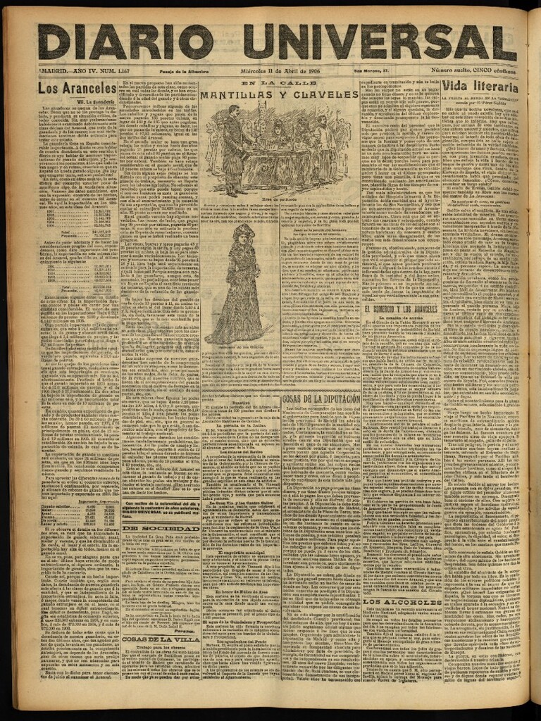 Miniatura de Diario Universal del 11 de abril de 1906, edición de noche