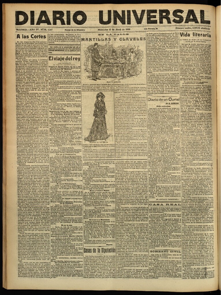 Miniatura de Diario Universal del 11 de abril de 1906, edición de tarde