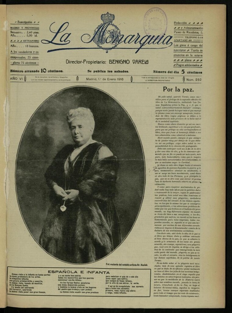 Miniatura de La Monarquía del 1 de enero de 1916, nº 252